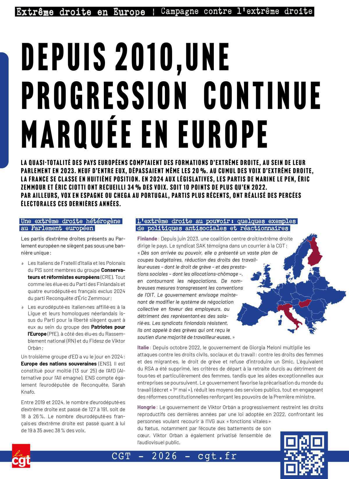 Campagne contre l'extrême droite - Fiche "Europe"