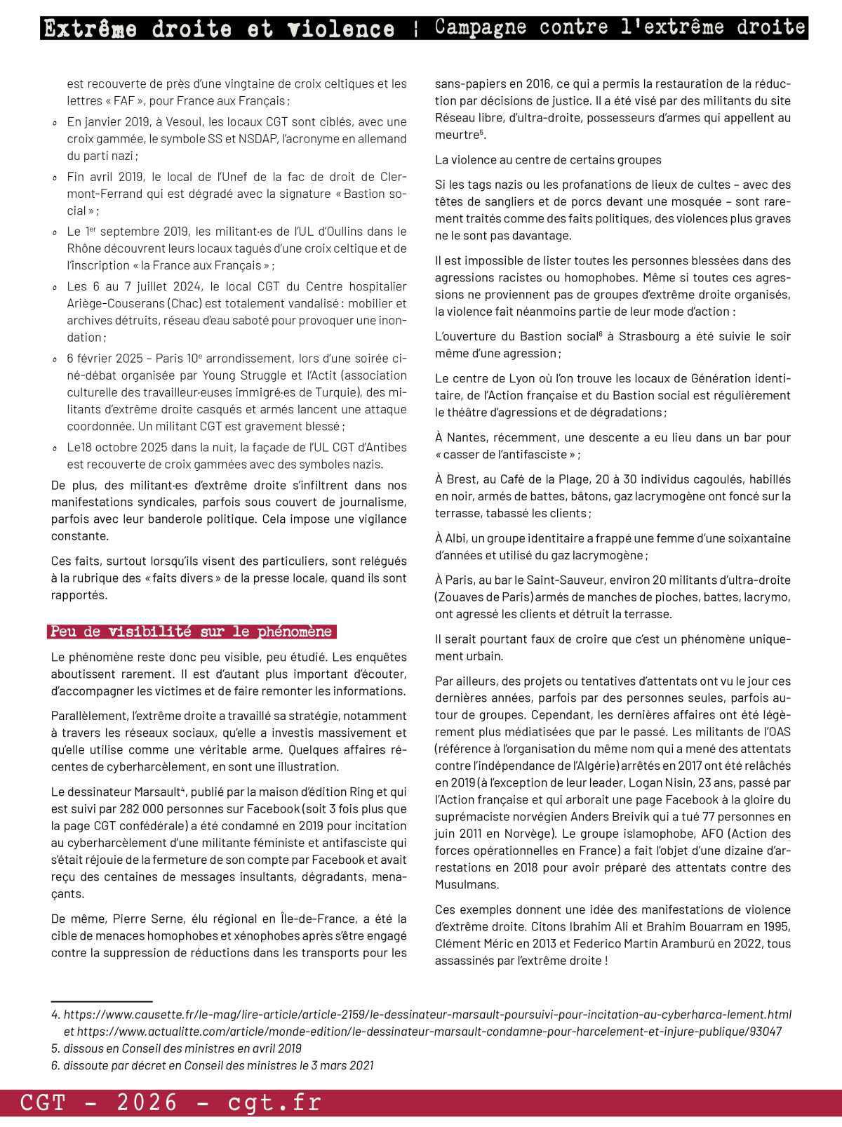 Campagne contre l'extrême droite - Fiche "Extrême droite et violence"