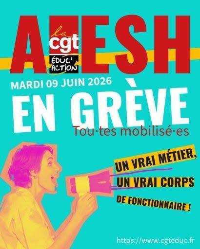 9 juin - Grève et rassemblement des AESH (Éducation nationale) 9 juin - Grève et rassemblement des AESH (Éducation nationale)