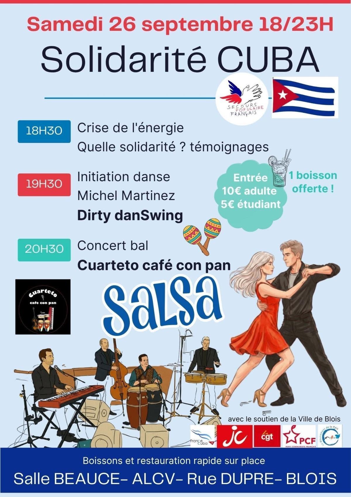 26 septembre 2026 - Soirée de soutien au peuple cubain