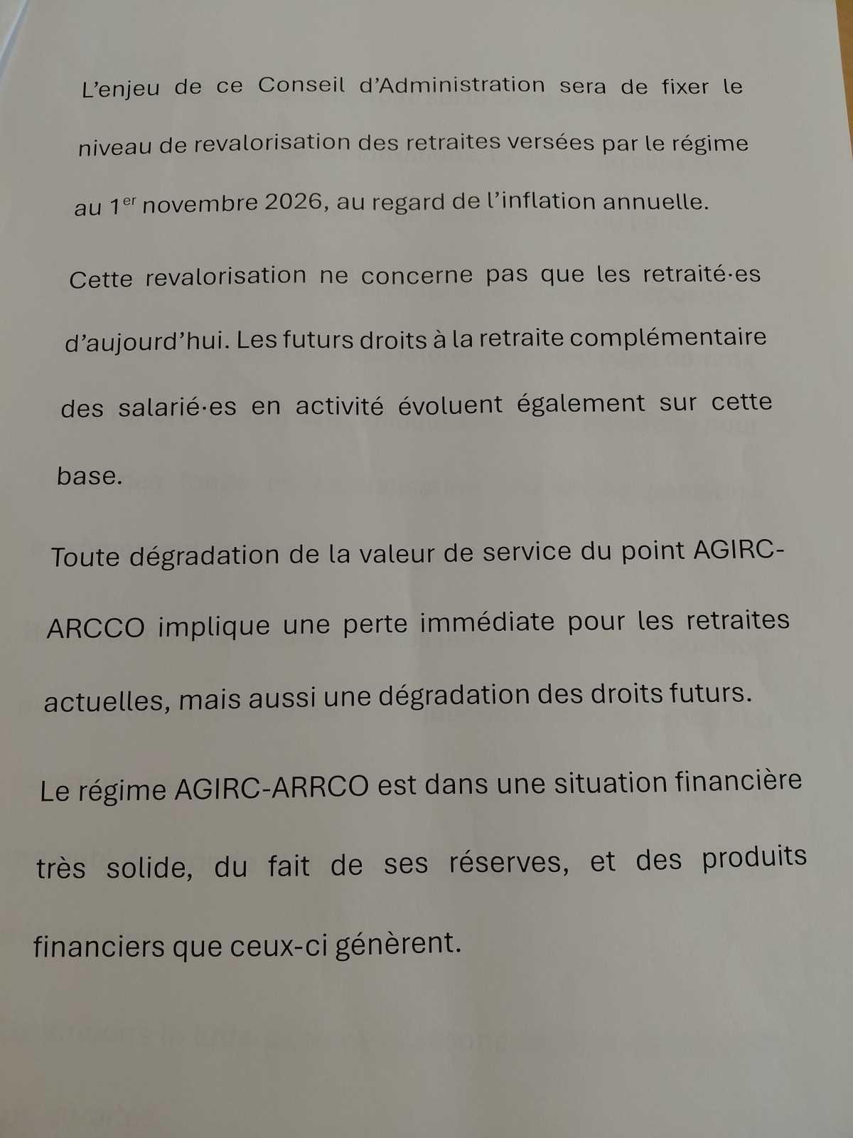 14 octobre 2026 - Mobilisation pour l'AGIRC-ARRCO