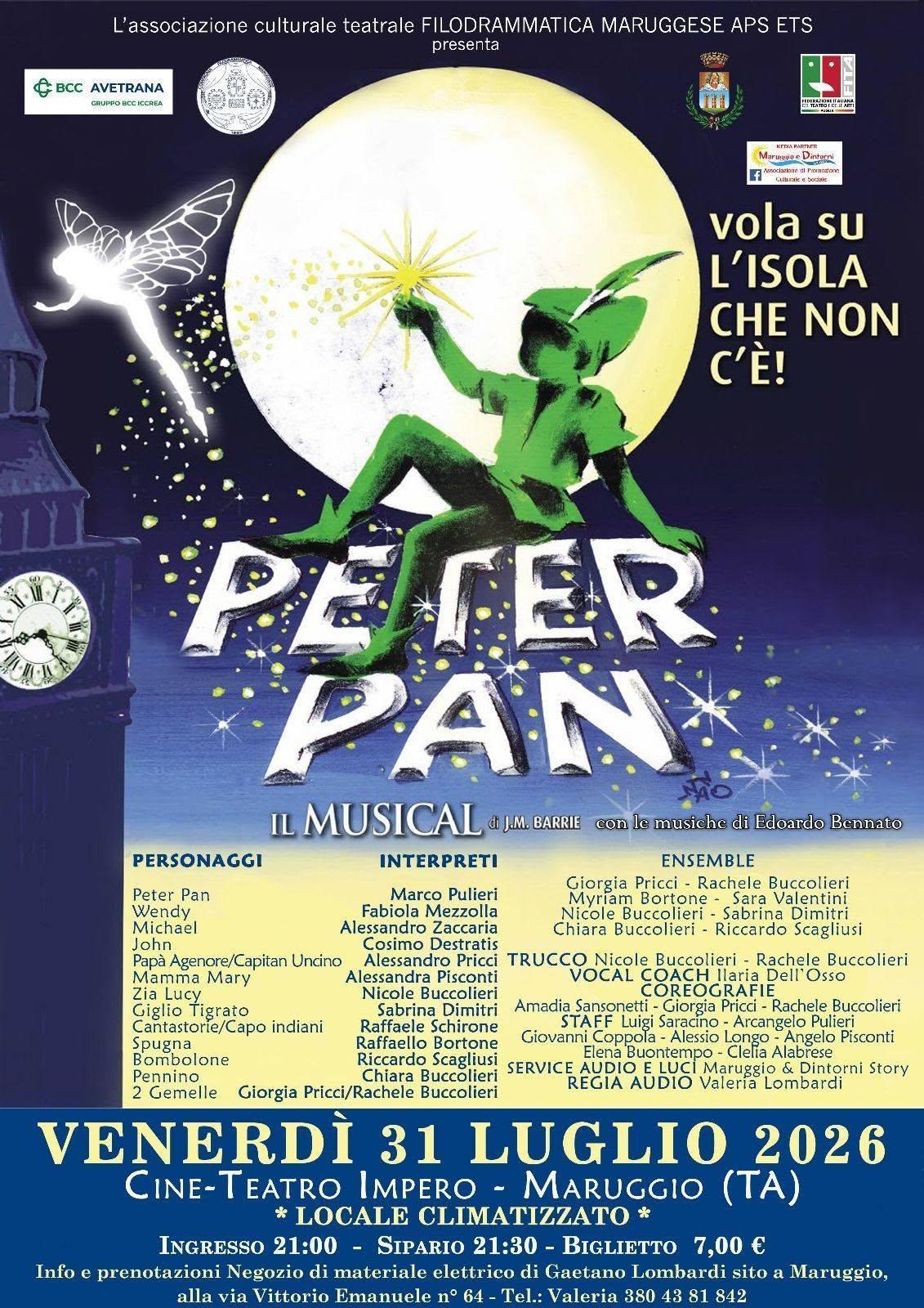 Teatro Mare XXVII Ed. "Peter Pan - il Musical" (inizio ore 21:30)