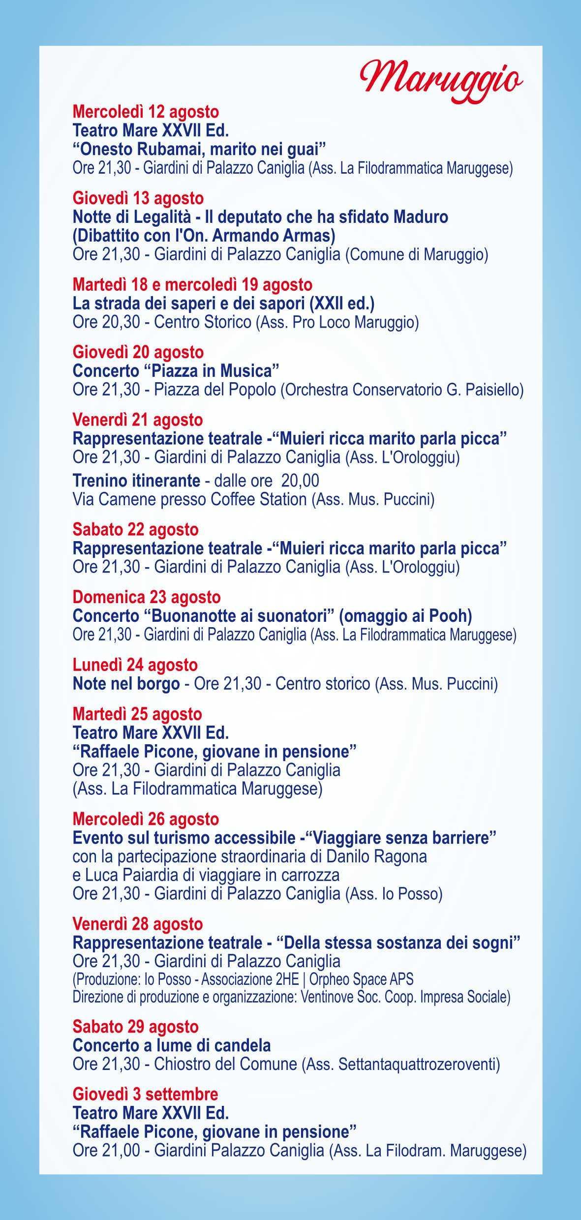 Rappresentazione teatrale -“Muieri ricca marito parla picca” (inizio ore 21:30)