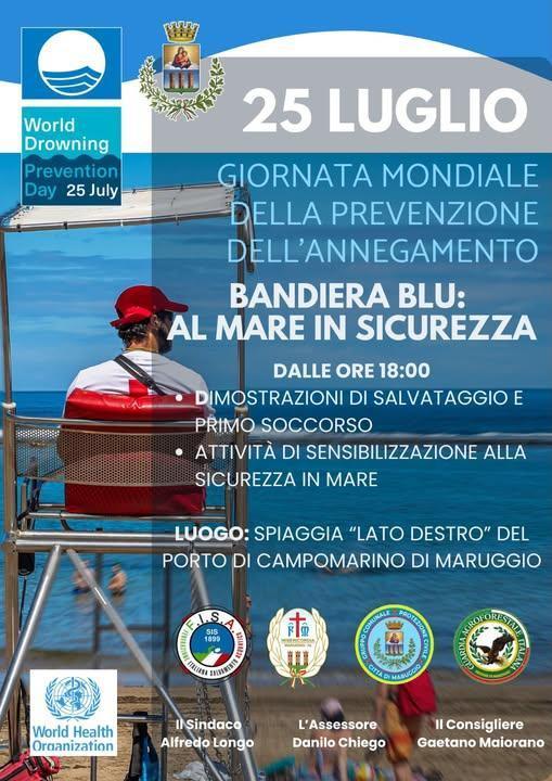 “Bandiera Blu: Al Mare in Sicurezza” - Giornata Mondiale della Prevenzione dell’Annegamento (inizio ore 18:00)