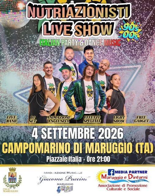 Nutriazionisti Live Show con Italian Party & Dance Music (inizio ore 21:00)