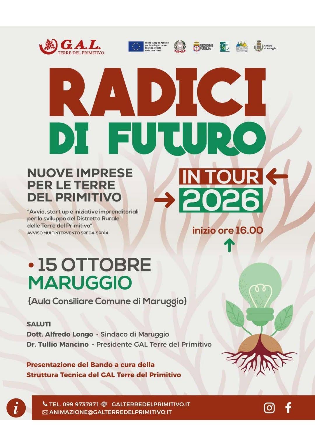 Radici di Futuro- In Tour 2026 (Inizio ore 16.00)
