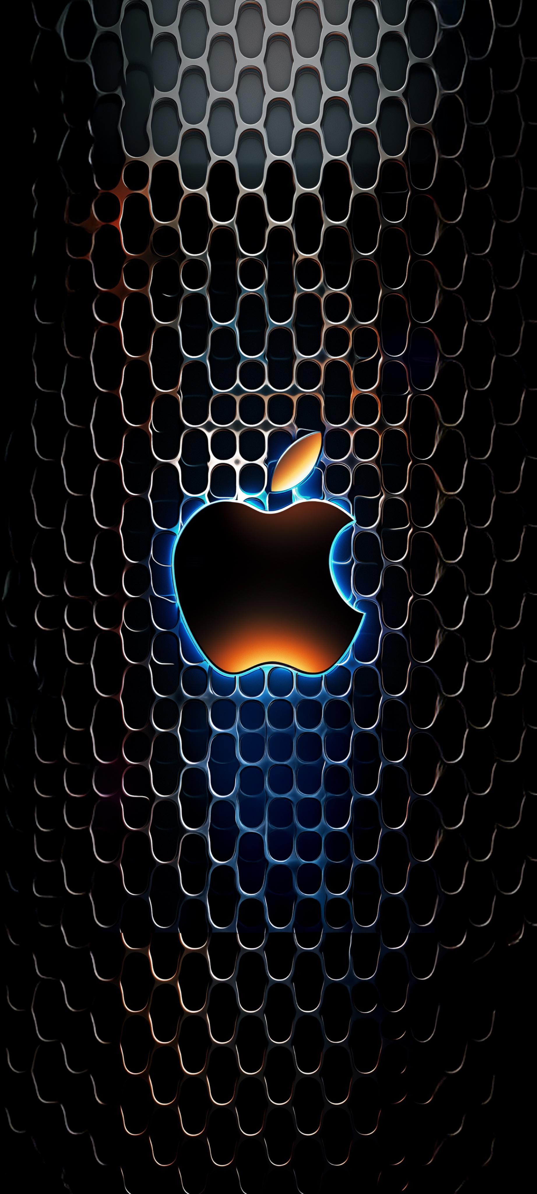 Apple Logo on Black Net