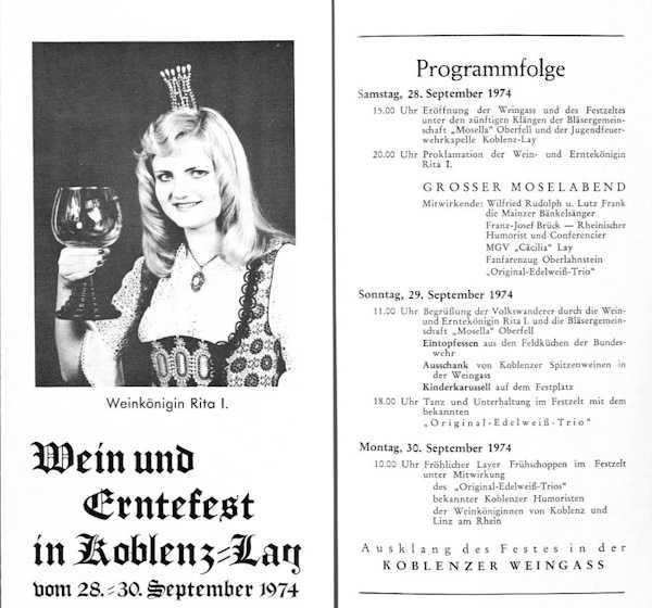 Ein Blick zurück: Das Weinfest vor 50 Jahren 