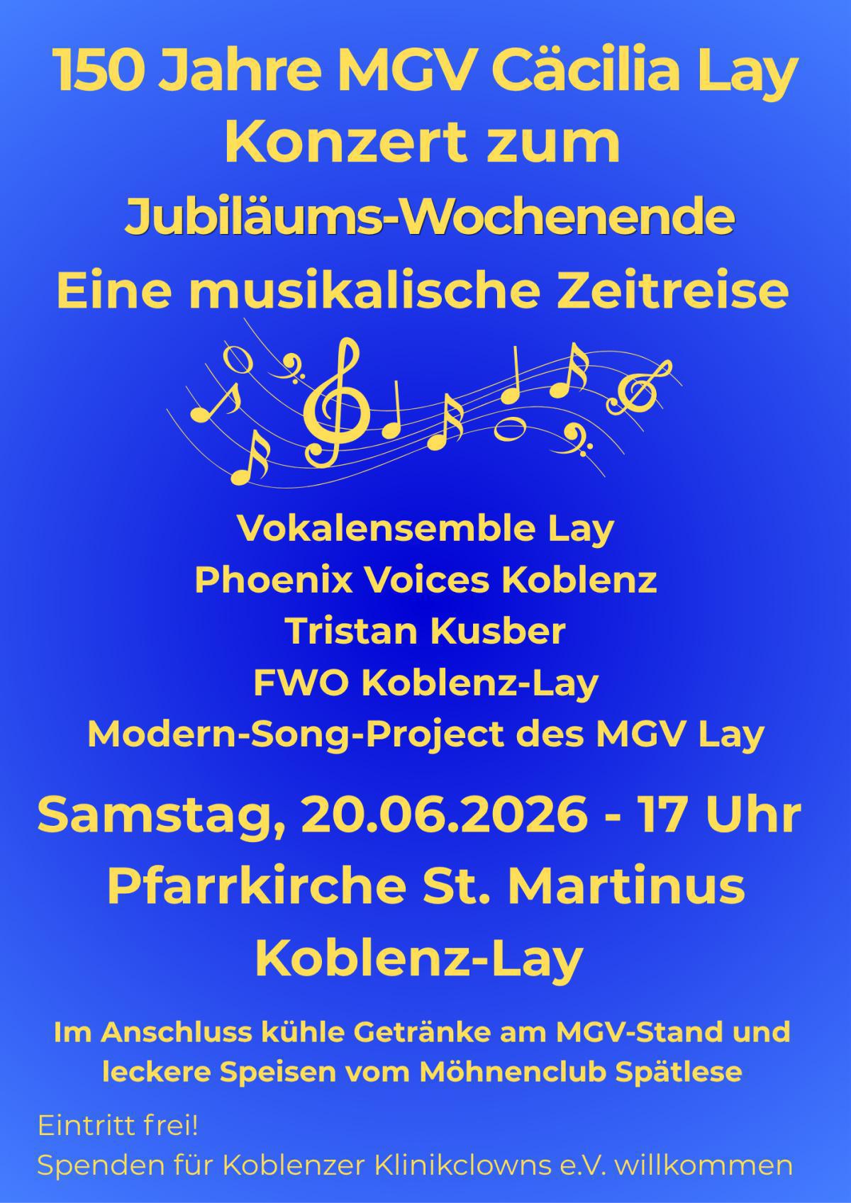 MGV - Jubiläumskonzert und Sommerfest am 20. und 21.06.