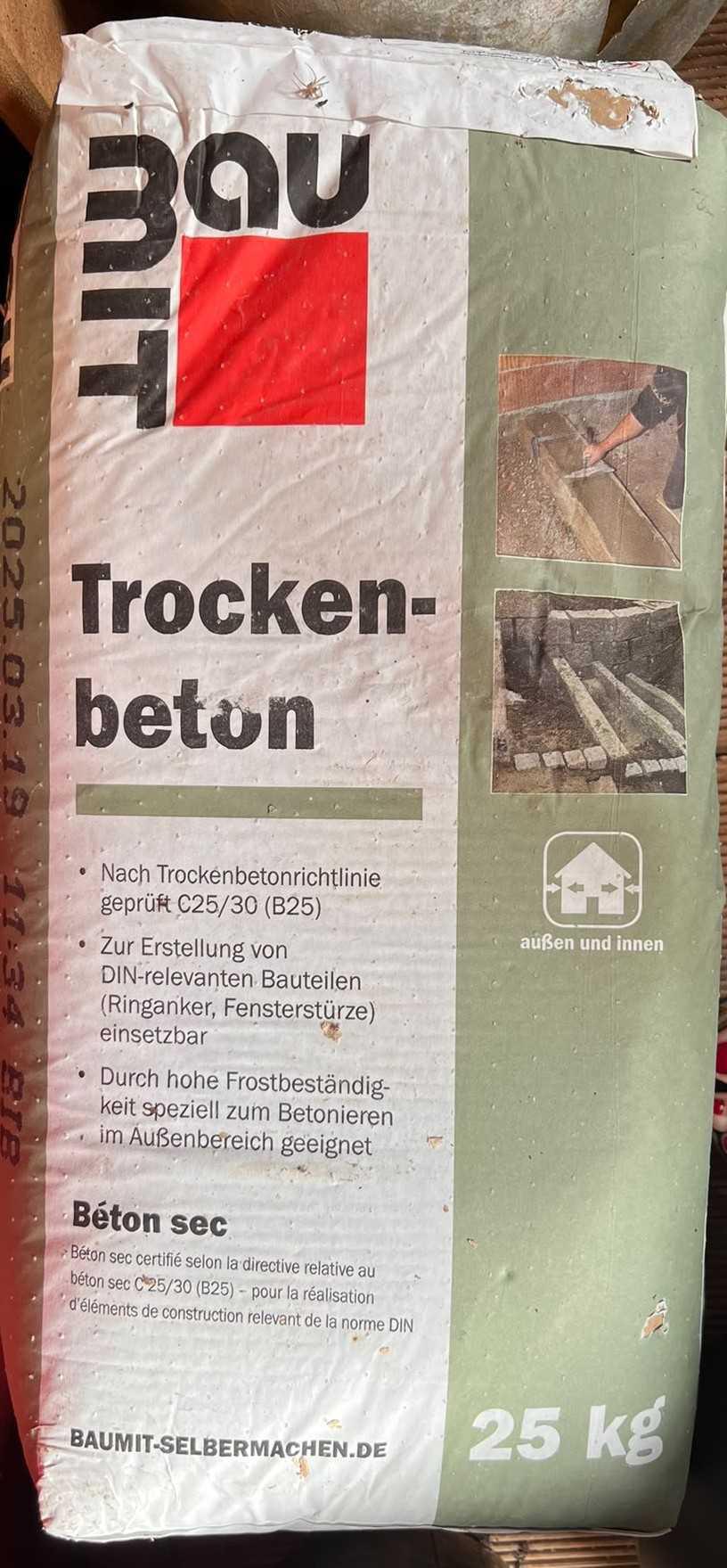 2 Sack Trockenbeton zu verschenken