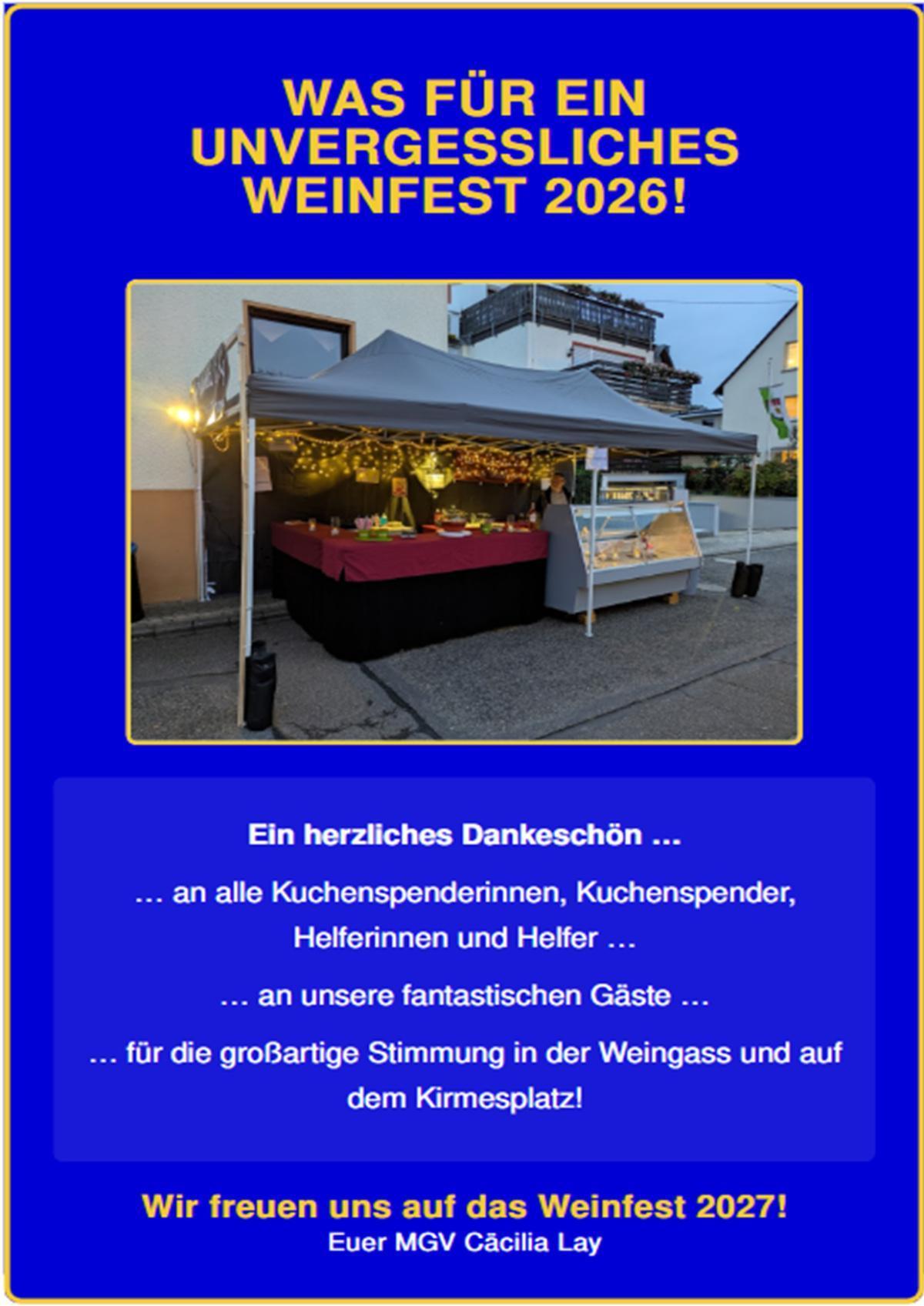 Was für ein unvergessliches Weinfest 2026