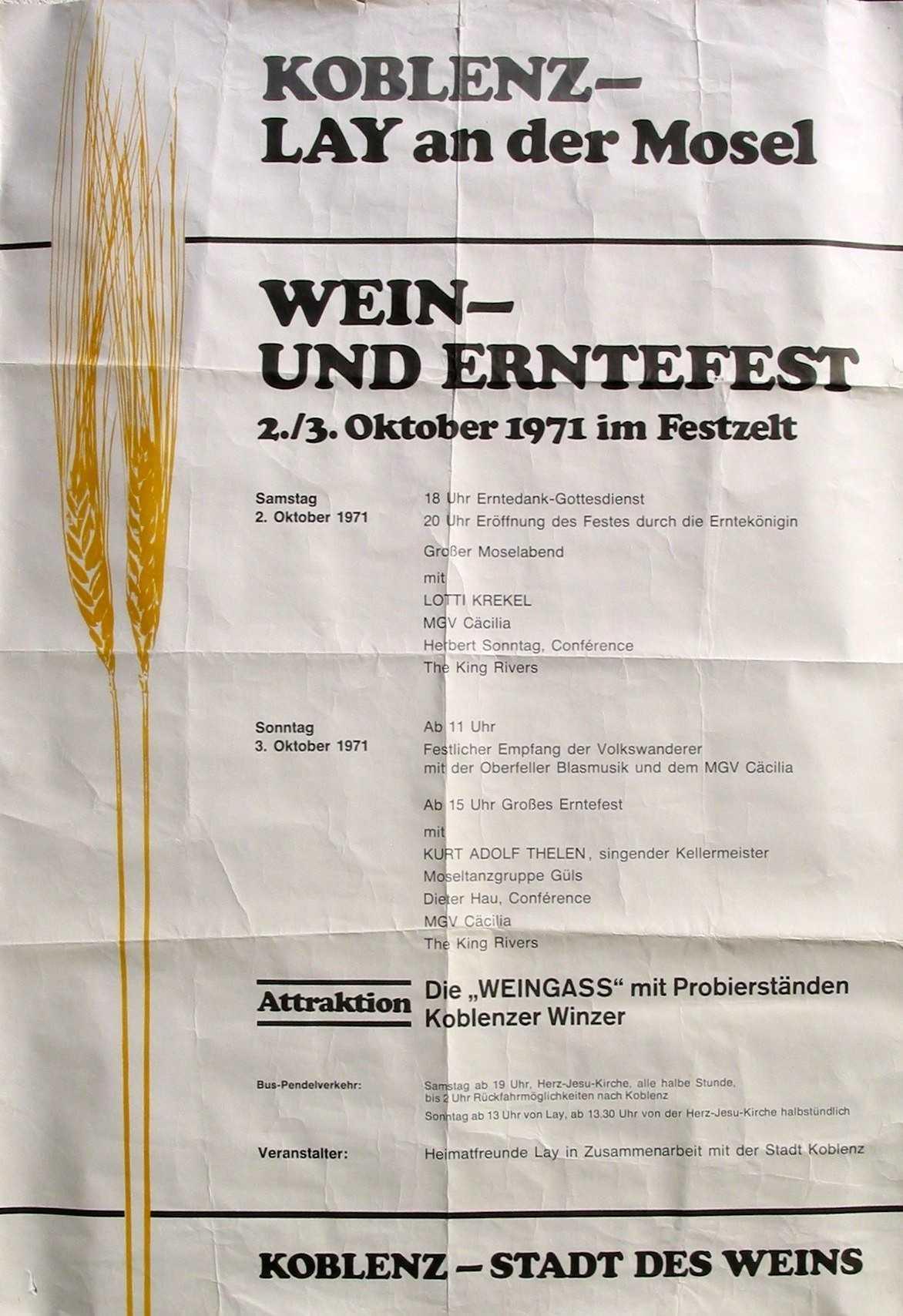 Weinfest - Wanderungen nach Lay Weinfest - Wanderungen nach Lay