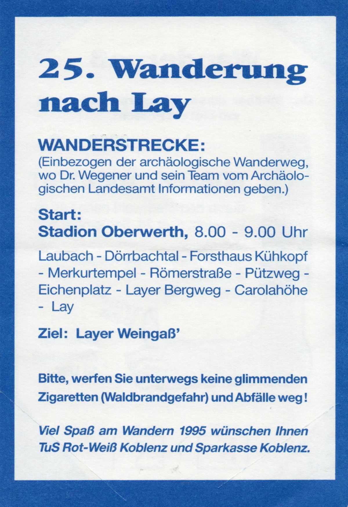 Weinfest - Wanderungen nach Lay Weinfest - Wanderungen nach Lay