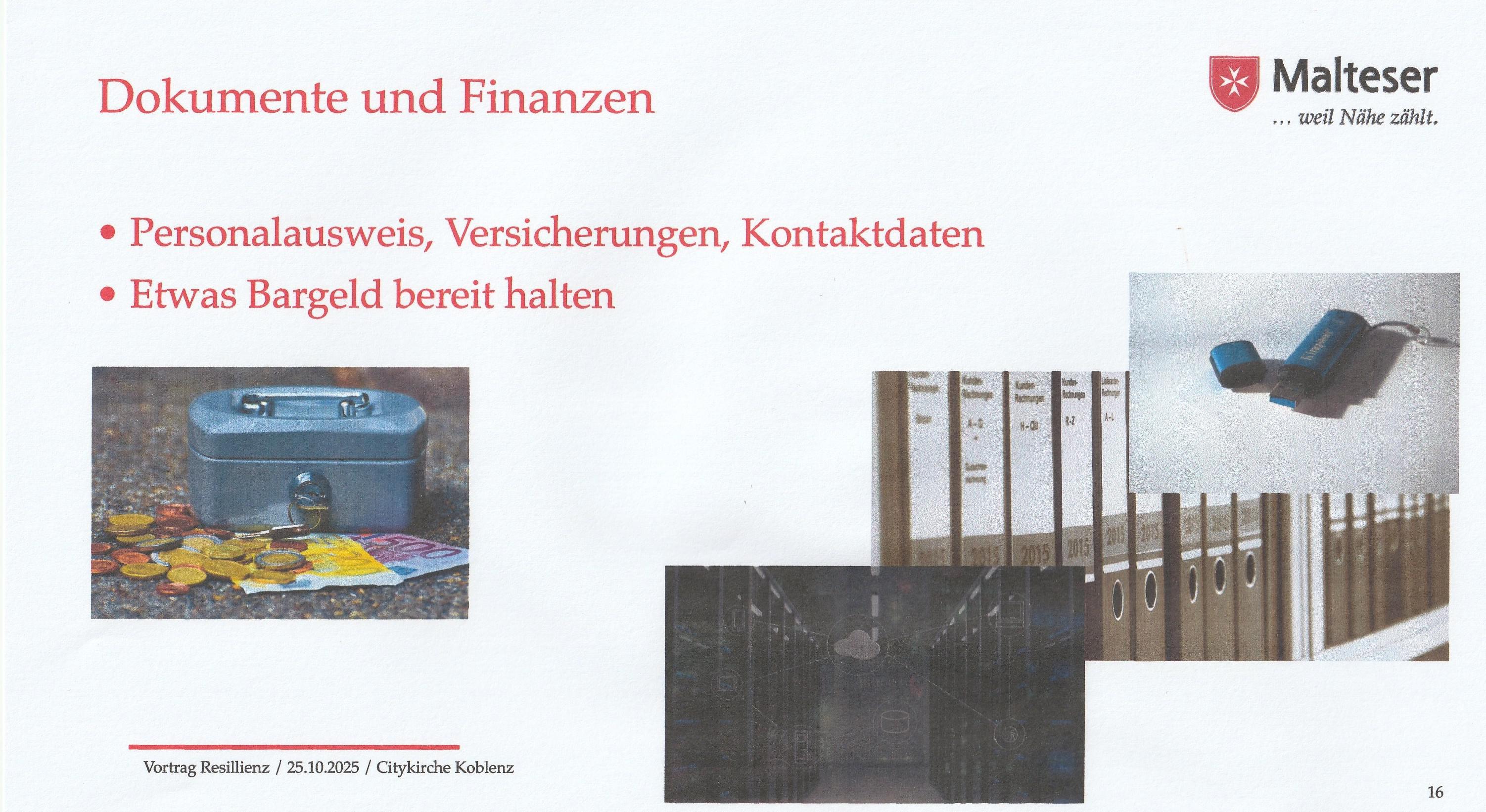Dokumente und Finanzen