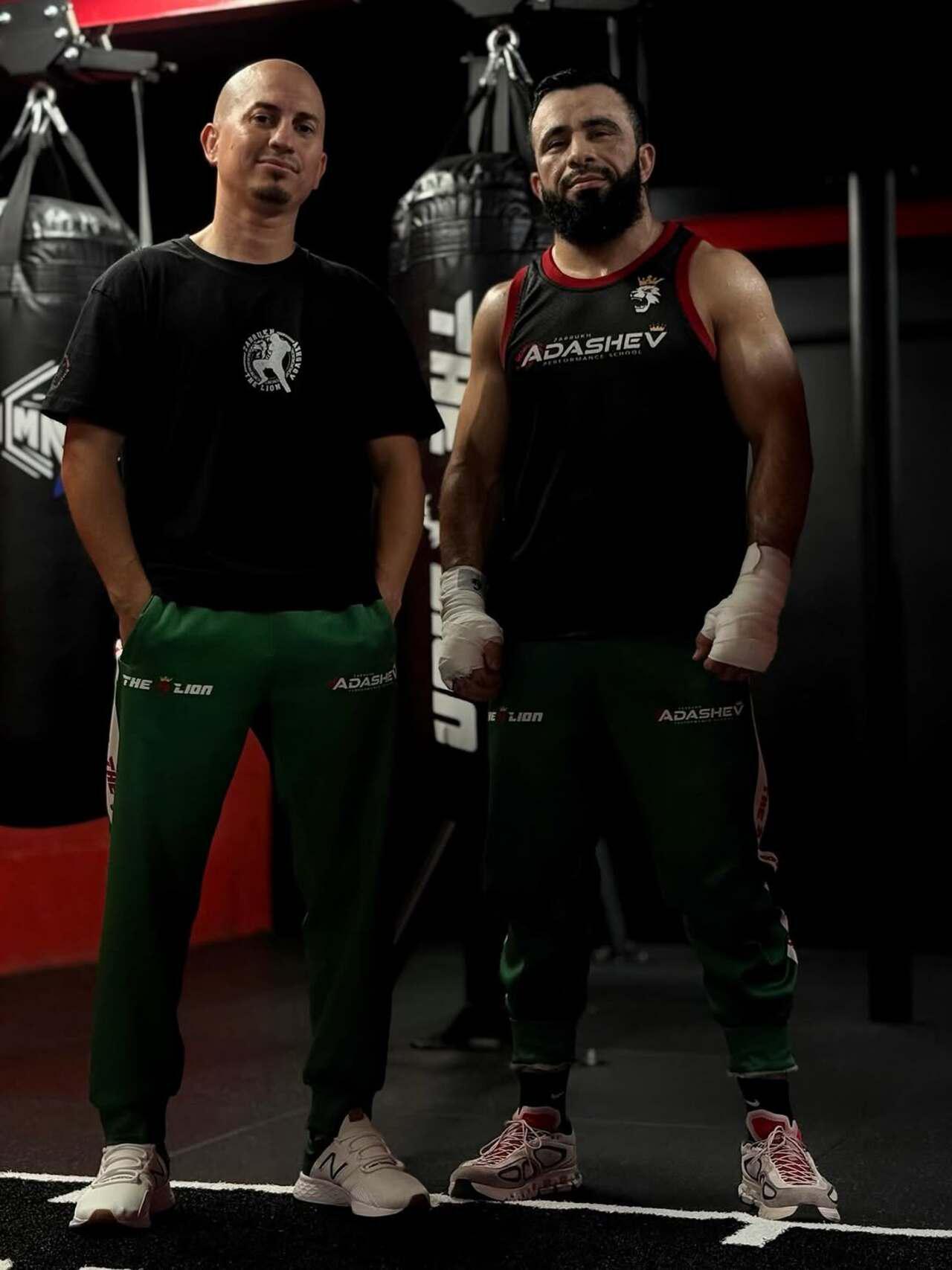 With the coach Aziz