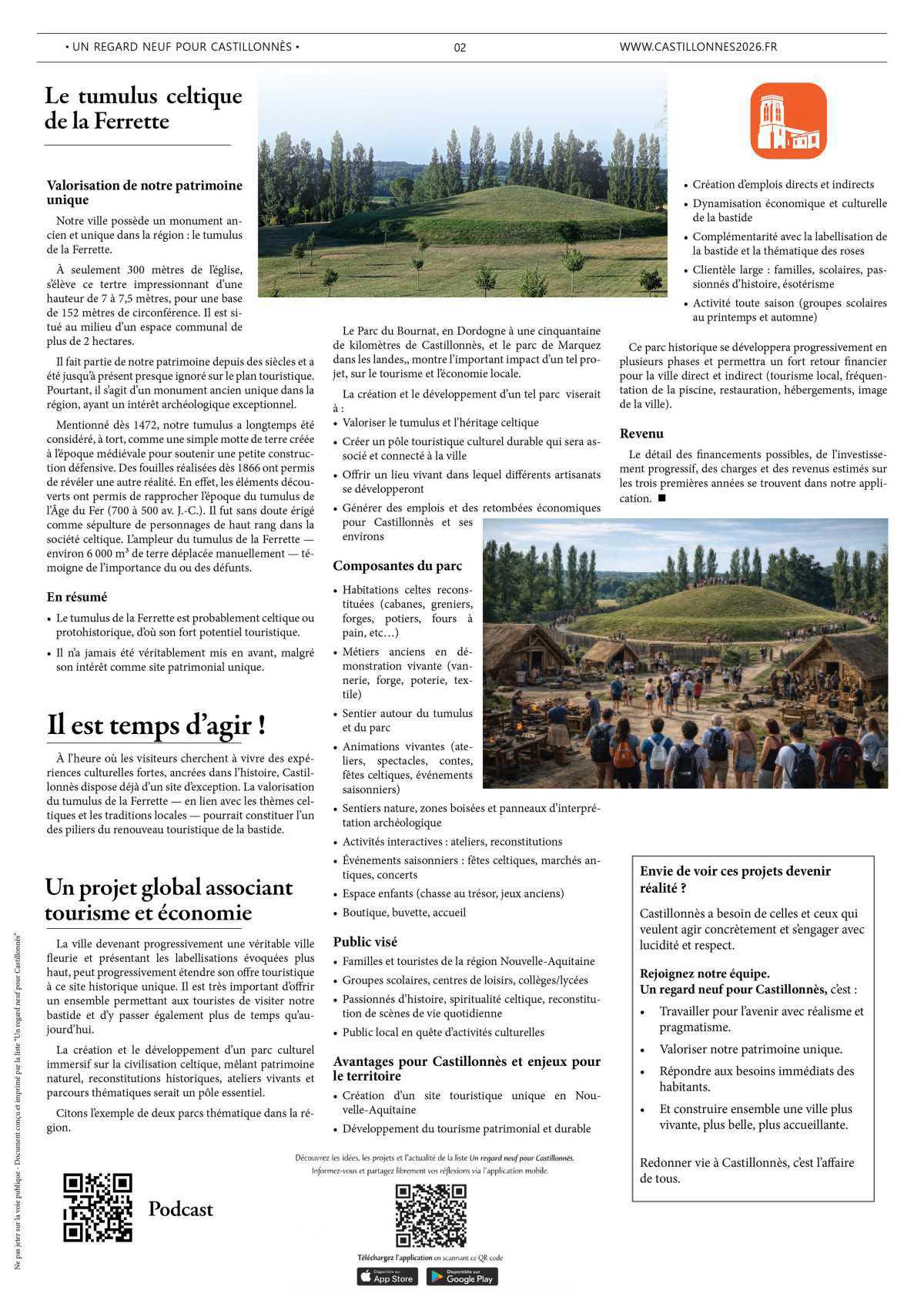 Projets pour l'avenir - Tourisme et développement