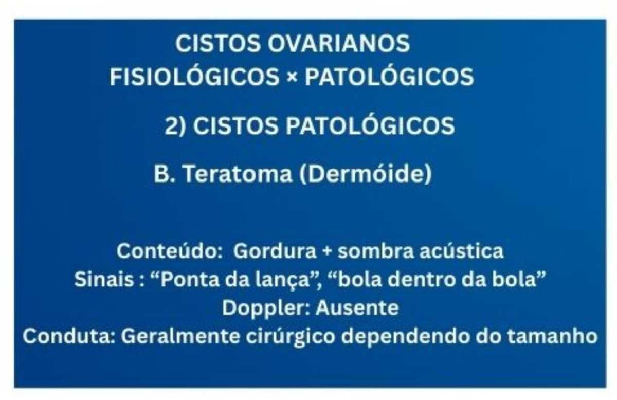 Tabelas em US Ginecológico Tabelas em US Ginecológico