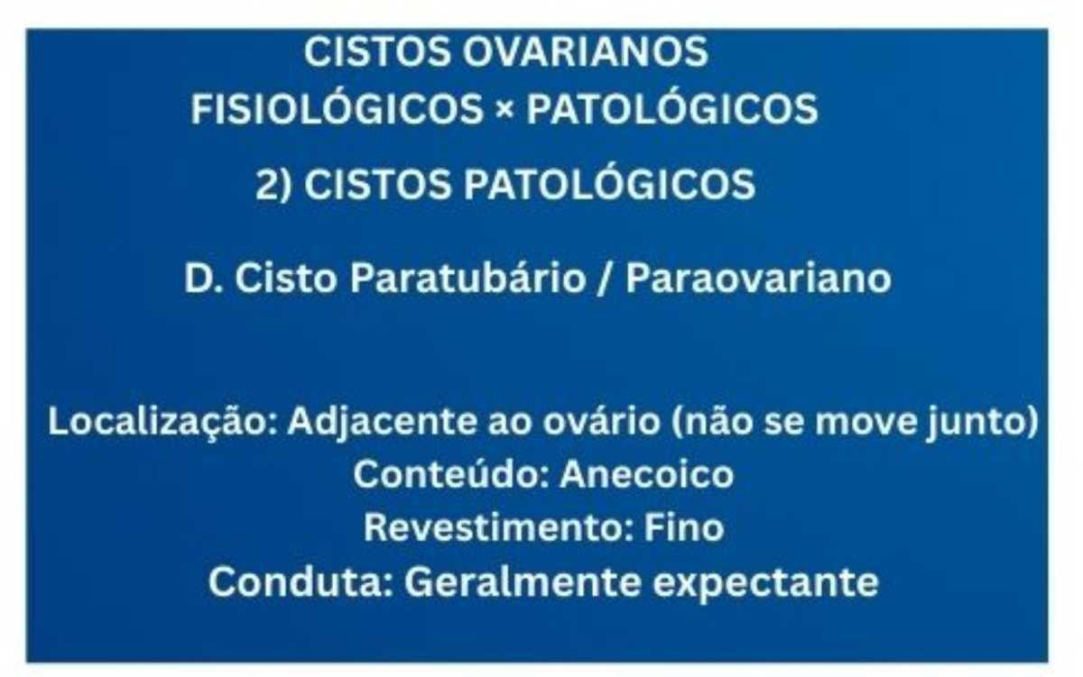 Tabelas em US Ginecológico Tabelas em US Ginecológico