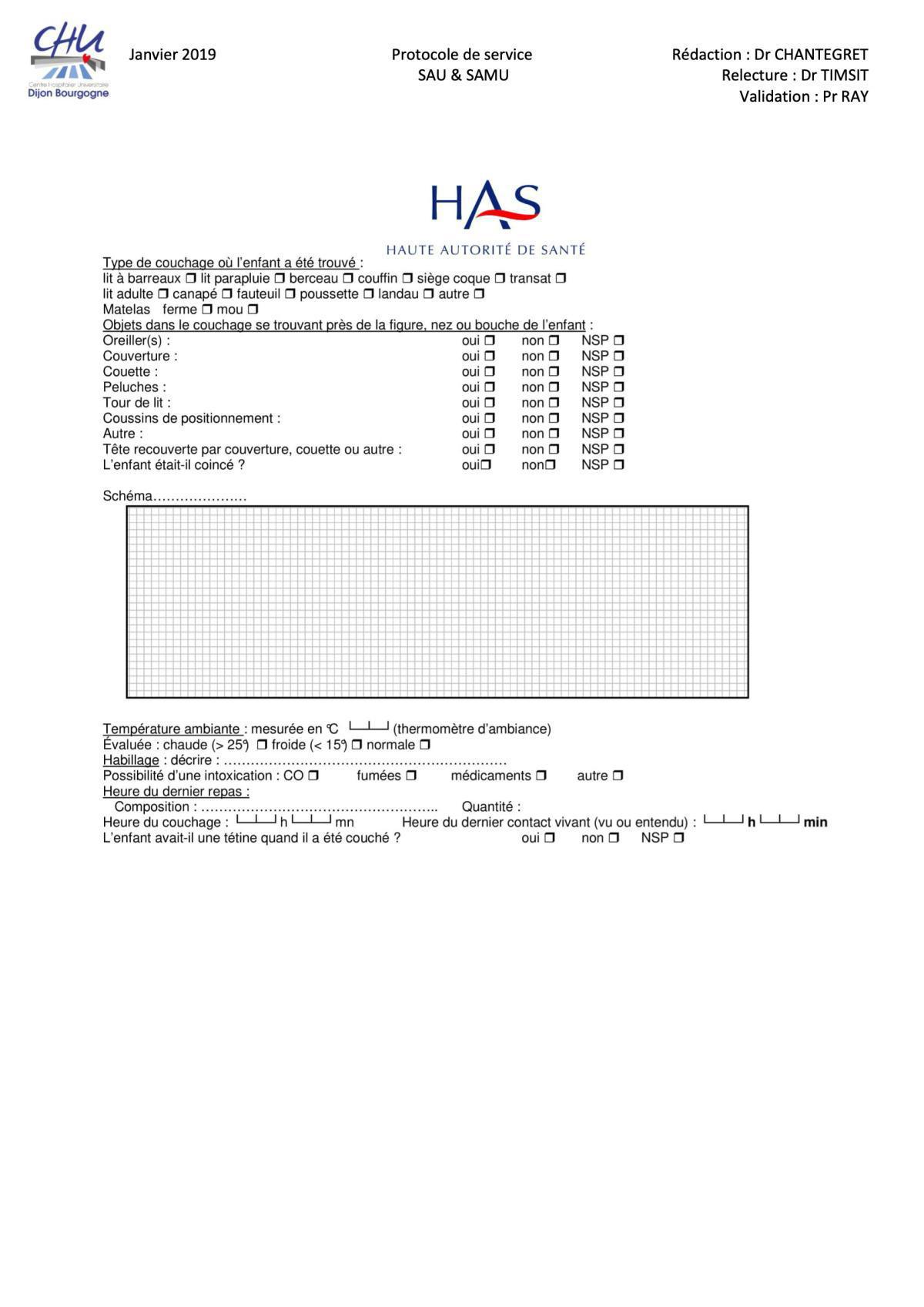 Mort inattendue du nourrisson