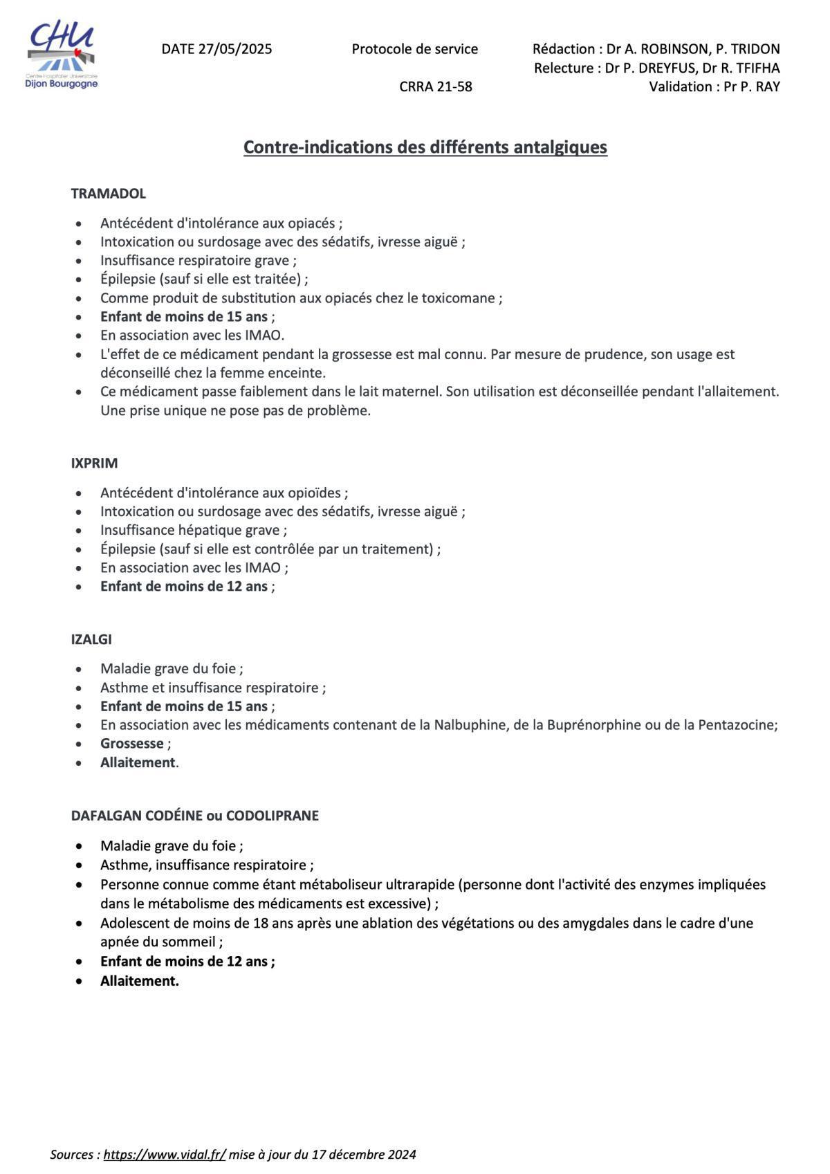 Antalgie en regulation