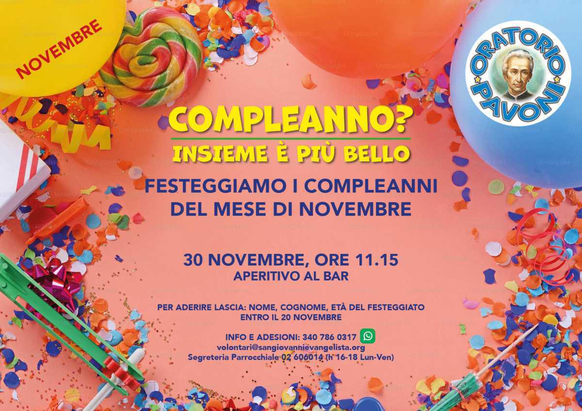 Feste Compleanni Novembre 2025 Feste Compleanni Novembre 2025