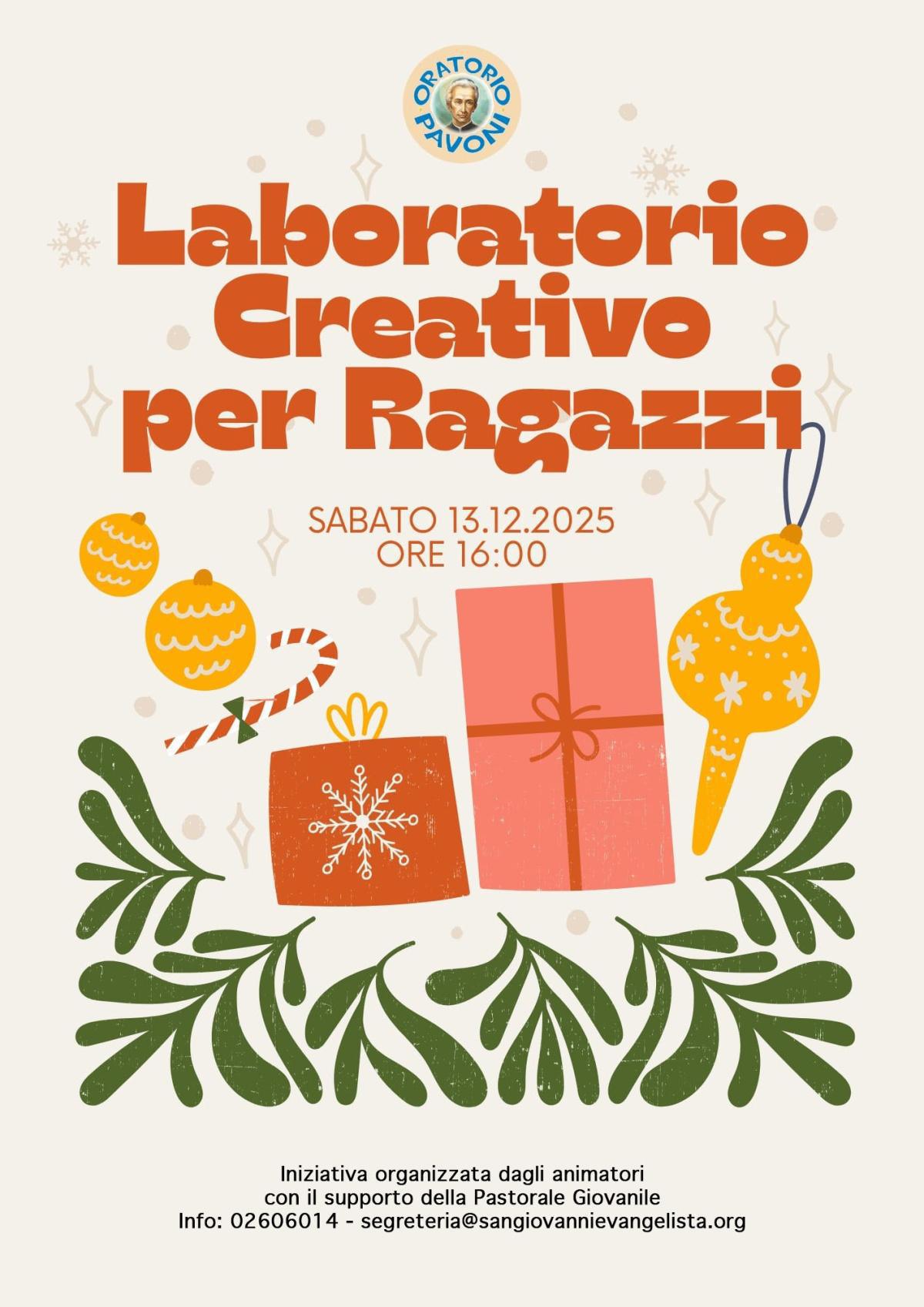 13 dicembre: laboratorio creativo 13 dicembre: laboratorio creativo