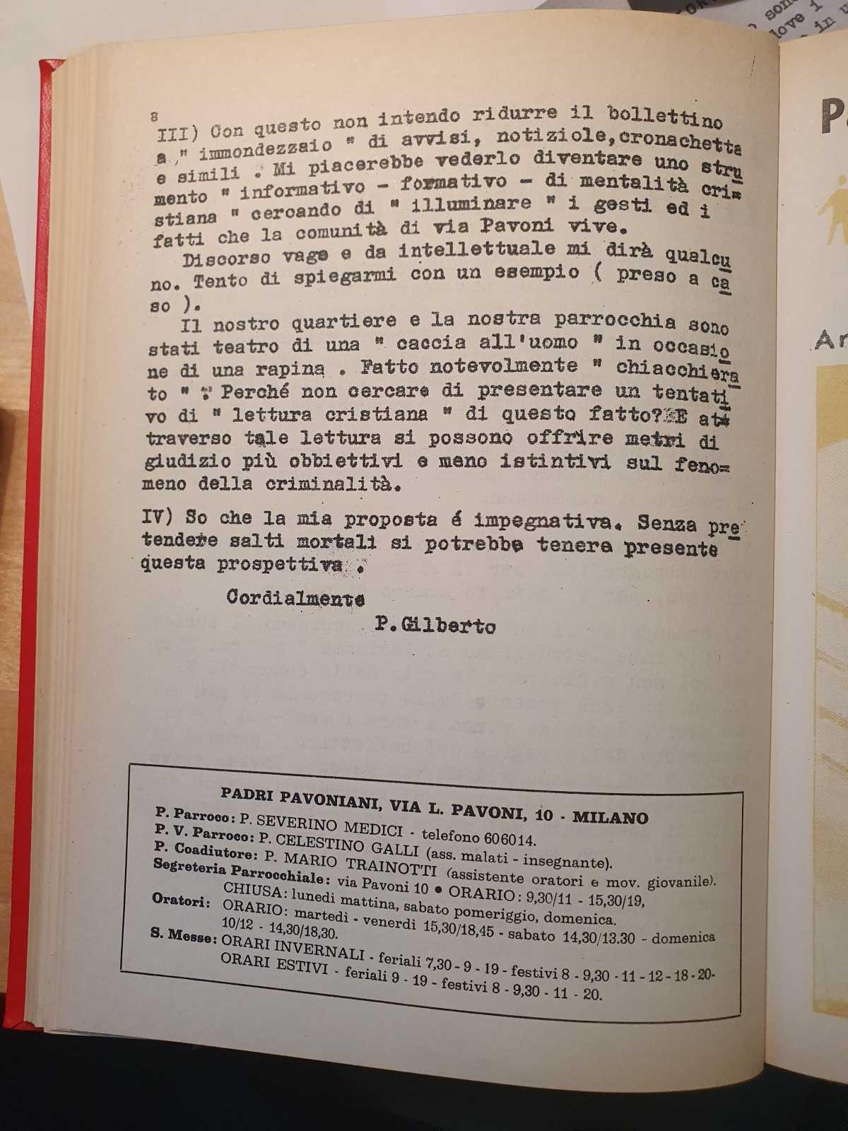 In Memoria di Padre Gilberto Zini 1944-2025 In Memoria di Padre Gilberto Zini 1944-2025