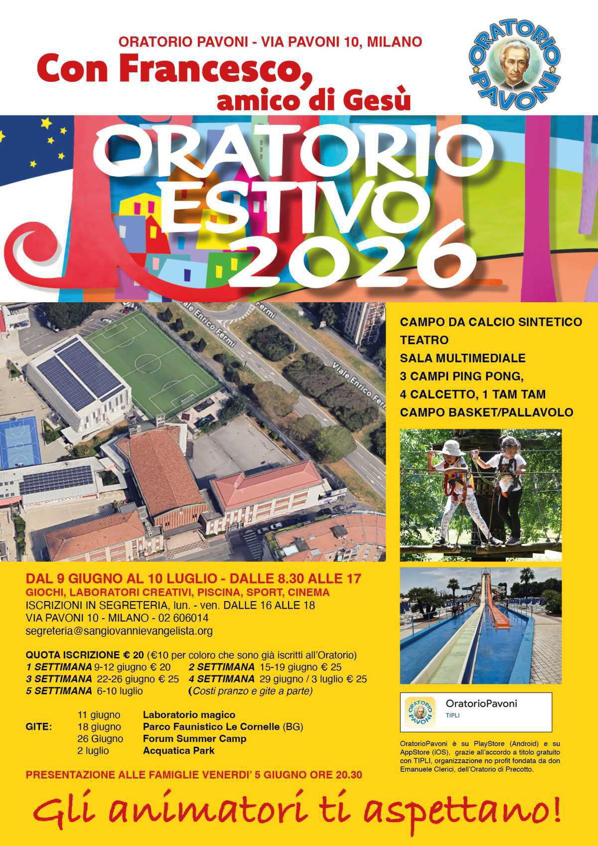 Oratorio Estivo 2026: tutte le informazioni