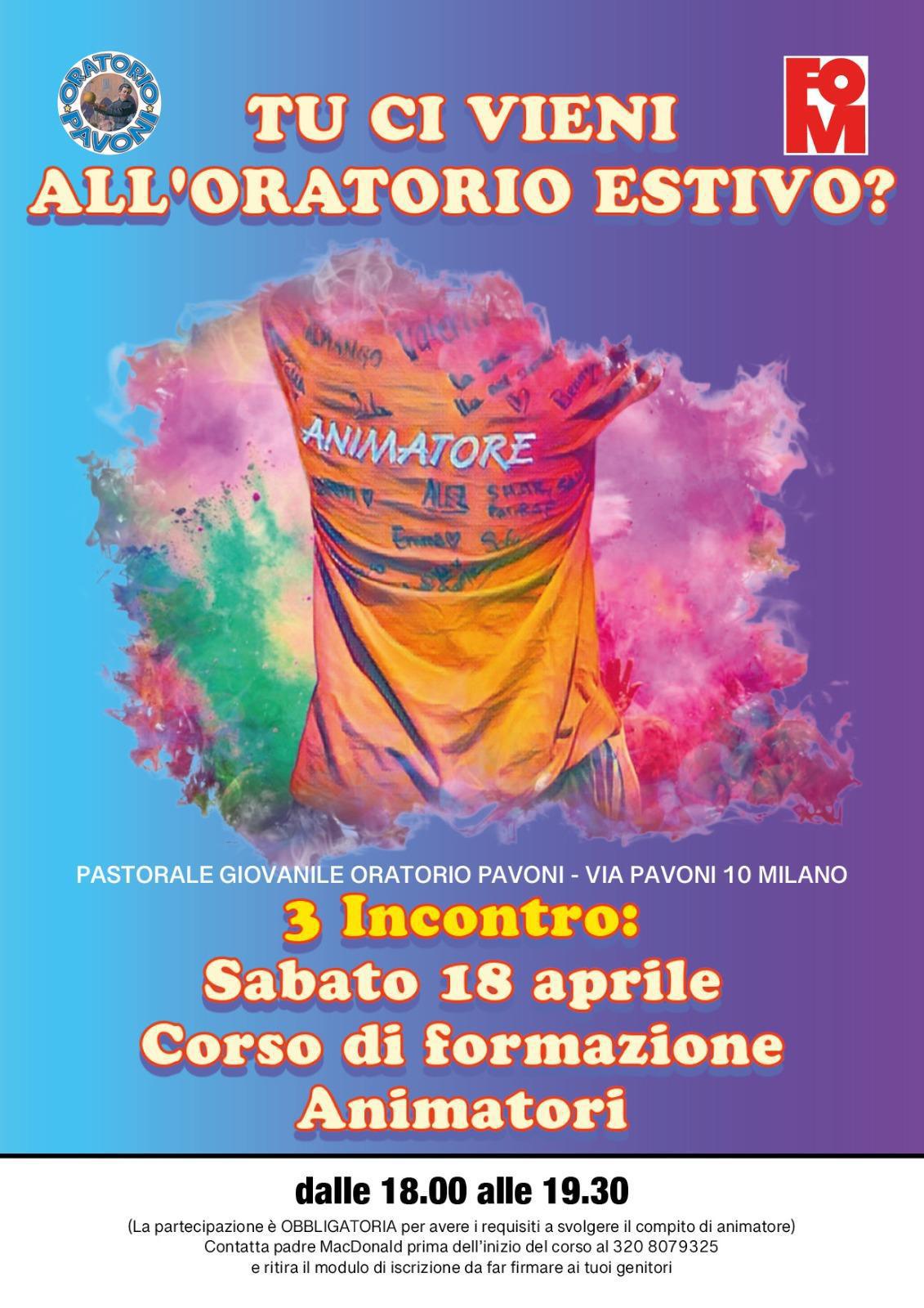 Formazione animatori: 3° incontro