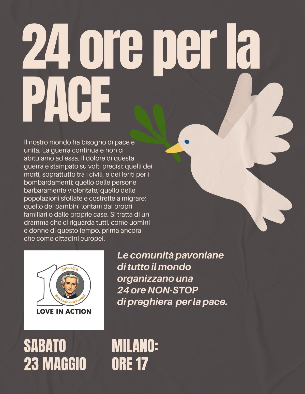 23 Maggio, ore 17: per la PACE 23 Maggio, ore 17: per la PACE