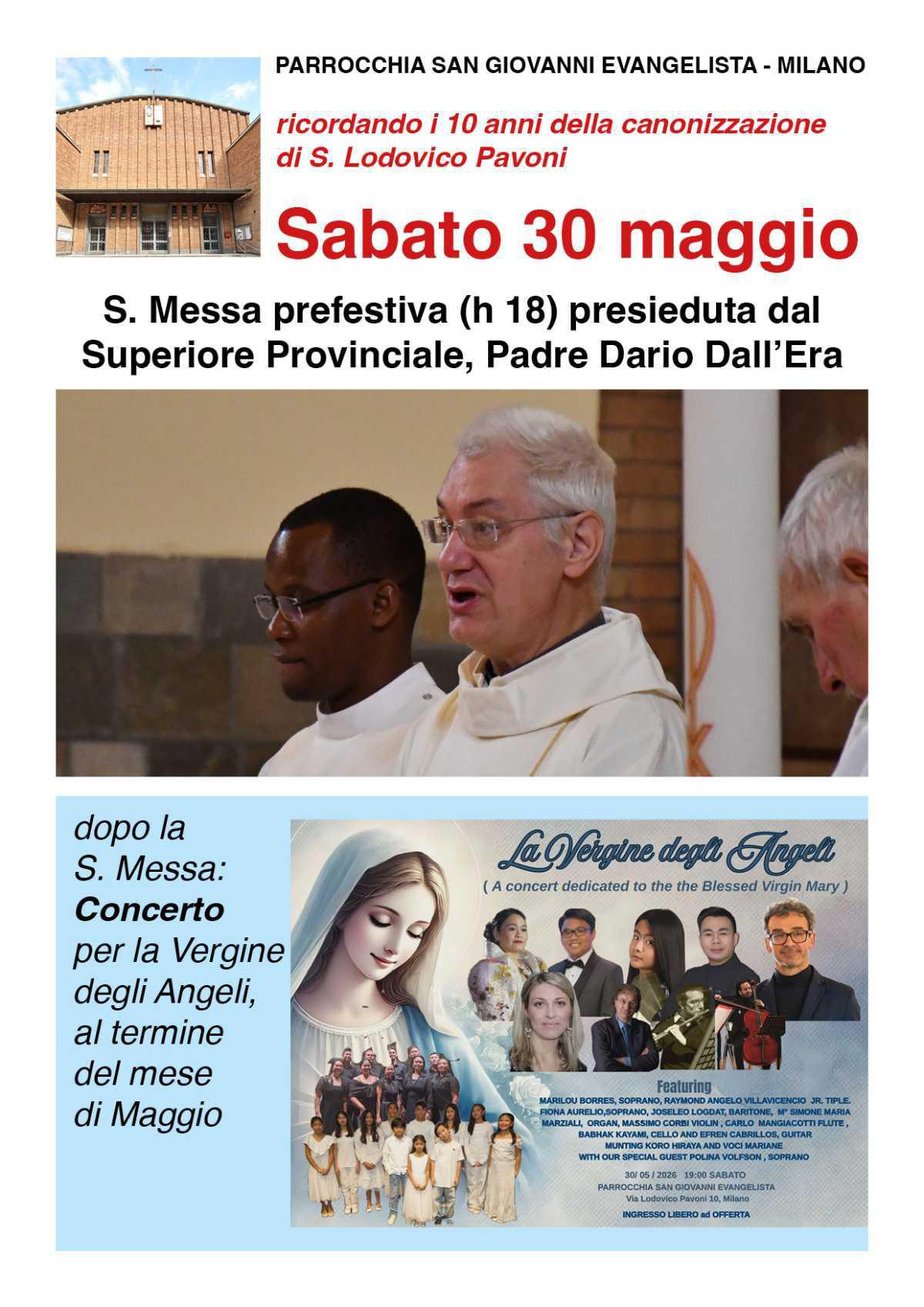 10 anni dalla Canonizzazione di S. Lodovico Pavoni 10 anni dalla Canonizzazione di S. Lodovico Pavoni