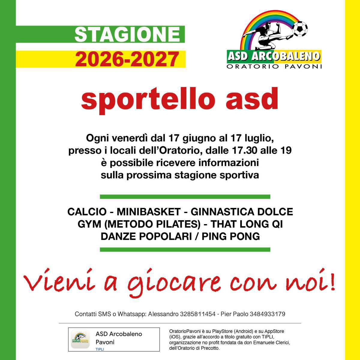 Sportello ASD Arcobaleno Sportello ASD Arcobaleno