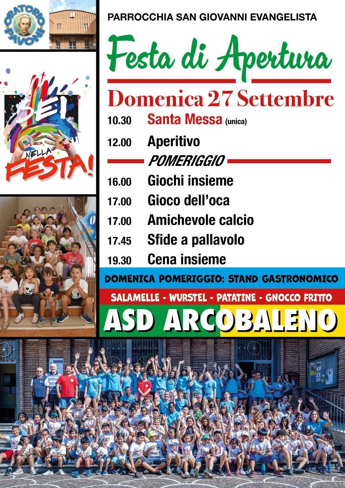 Festa della comunità: 27 settembre
