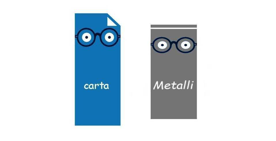 Stasera esporre carta, cartone e metalli