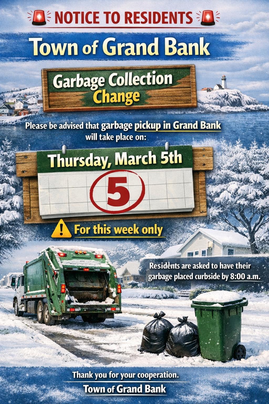 Garbage Collection Date Change