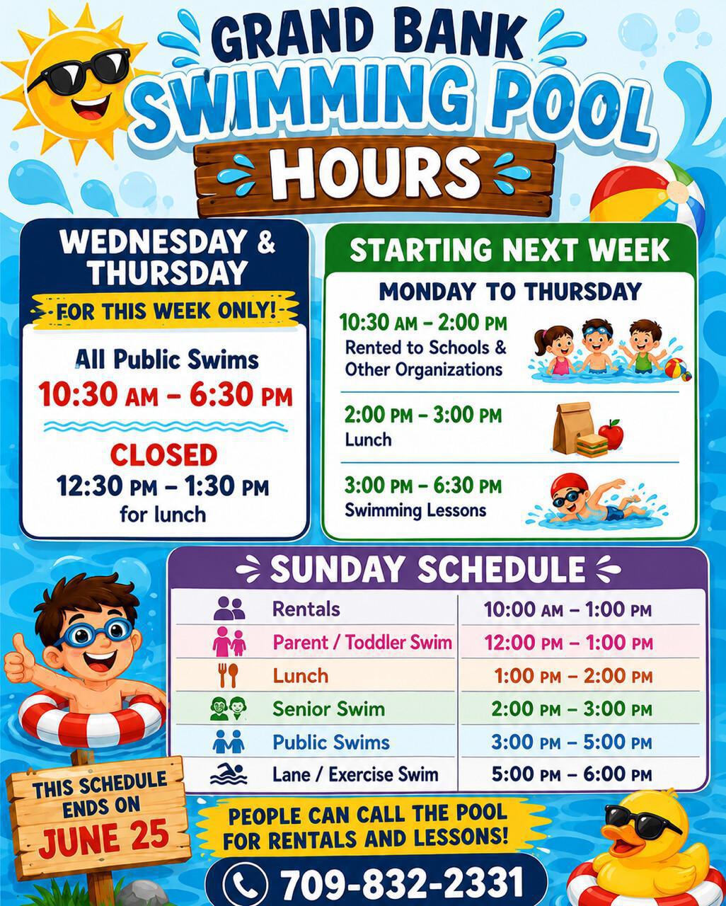 Swimming Schedule 