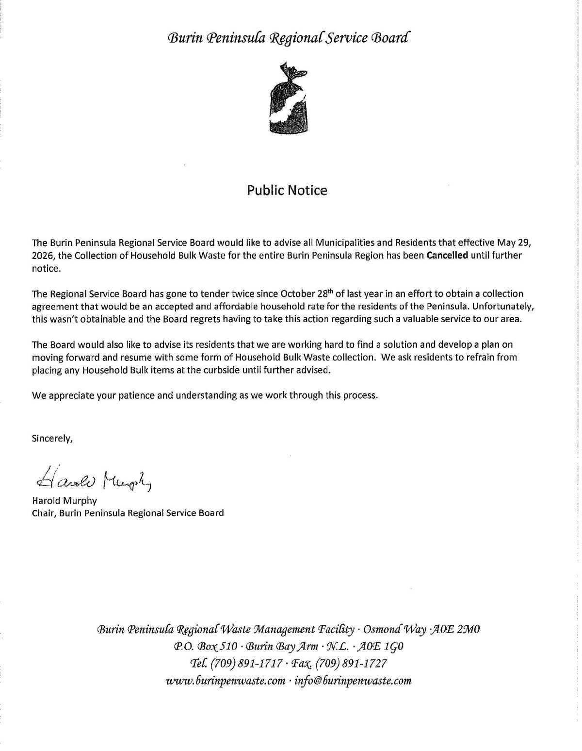Message from BPRSB