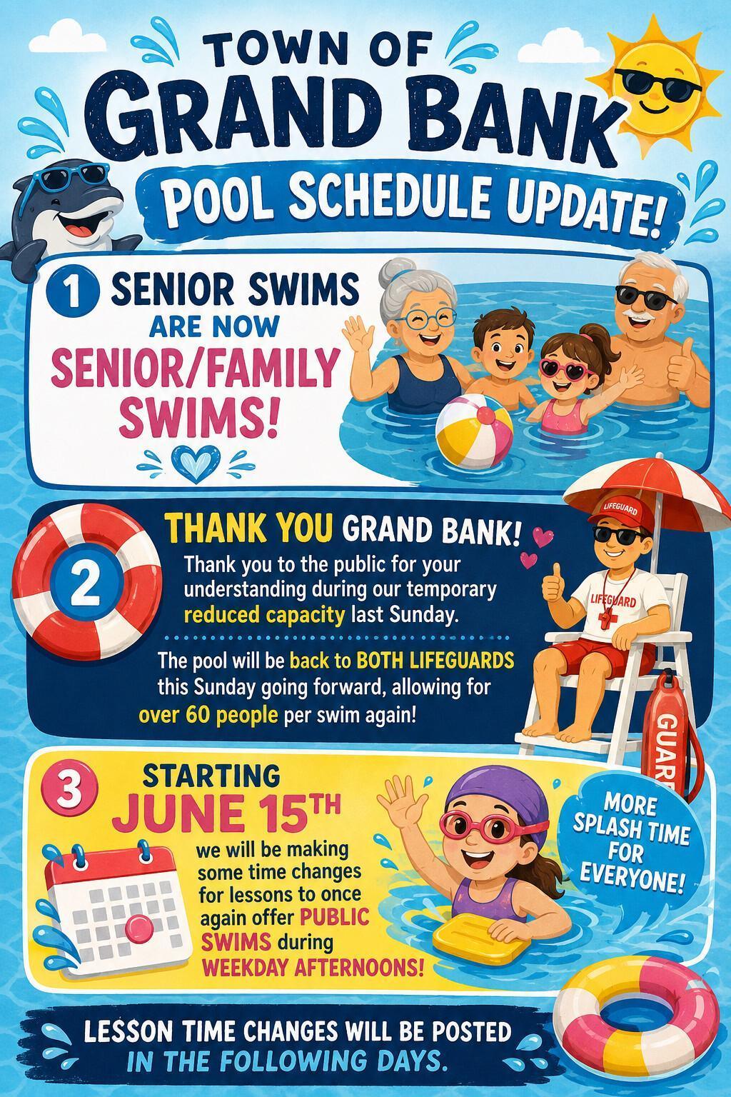 Pool Schedule Update