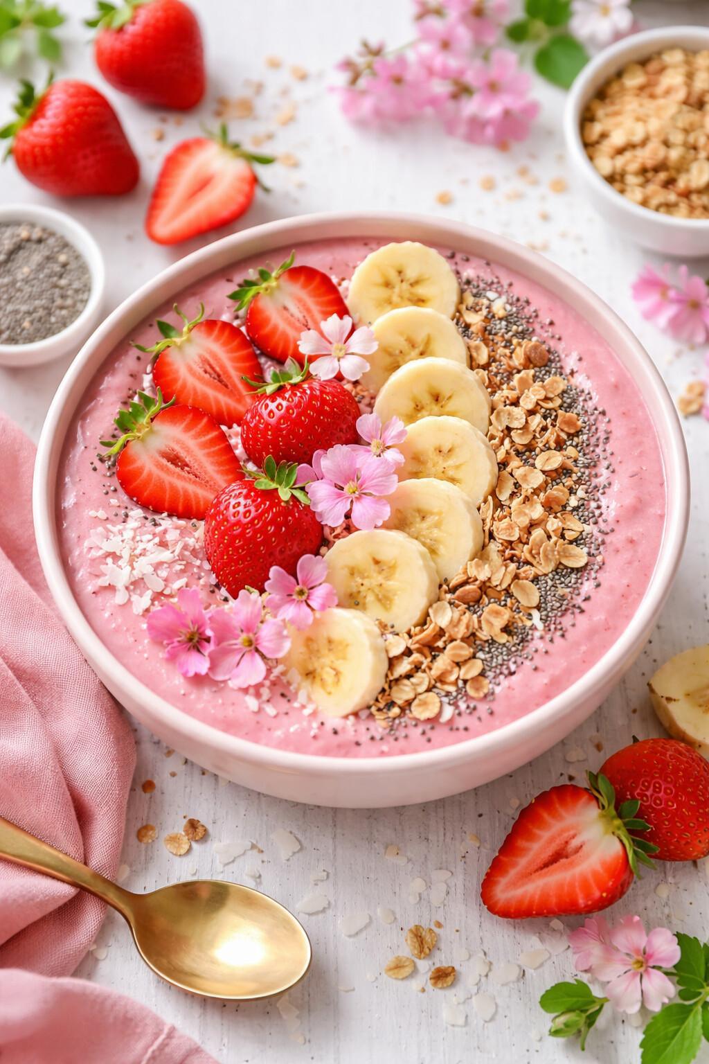 Smoothie bowl fraises bananes