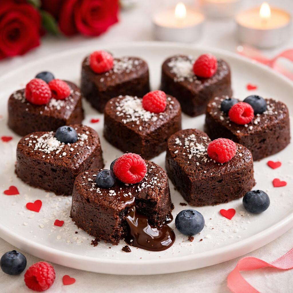 Gâteau Saint-Valentin Protéiné (chocolat & cœur fondant) sans gluten Gâteau Saint-Valentin Protéiné (chocolat & cœur fondant) sans gluten