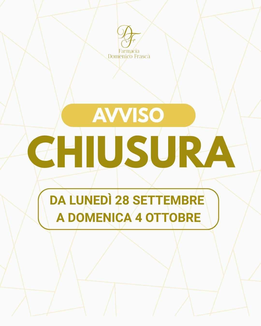 Chiusura per ferie