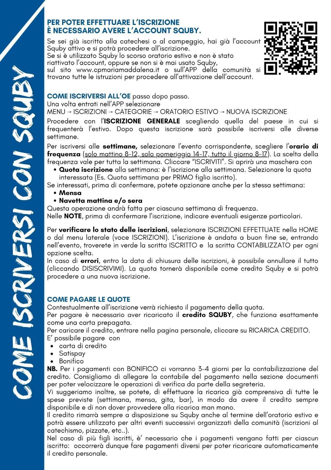 Iscriversi su SQUBY