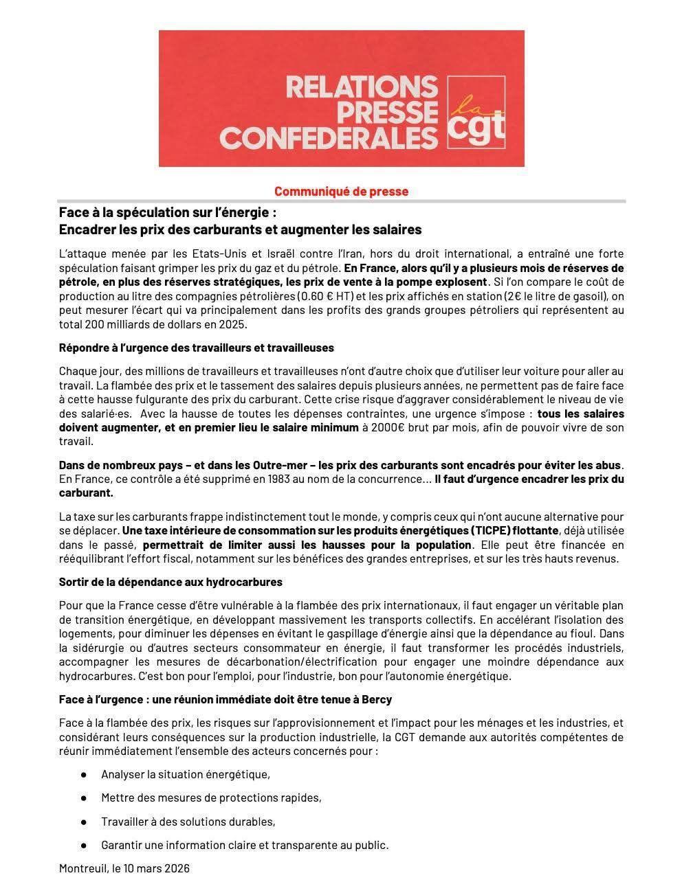 Face à la spéculation sur l'énergie : encadrer les prix des carburants et augmenter les salaires 💰 Face à la spéculation sur l'énergie : encadrer les prix des carburants et augmenter les salaires 💰