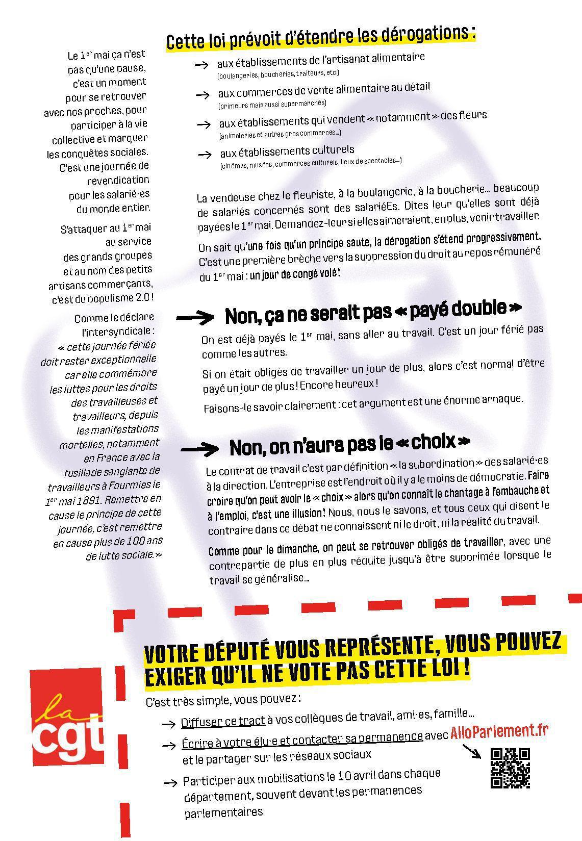 Pas touche au 1er mai !