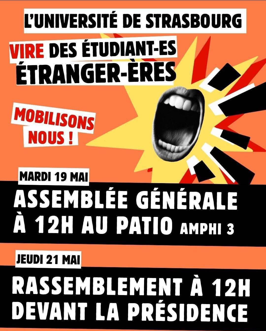 L'université de Strasbourg vire des étudiant.e.s étrangèr.es