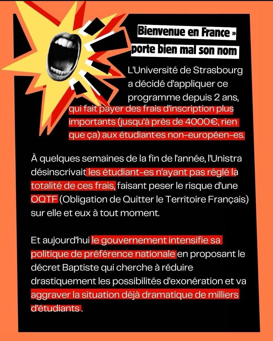 L'université de Strasbourg vire des étudiant.e.s étrangèr.es