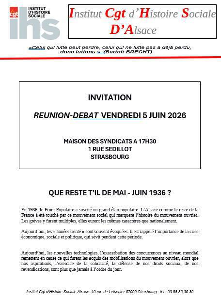 Que reste t'il de mai-juin 1936 ?