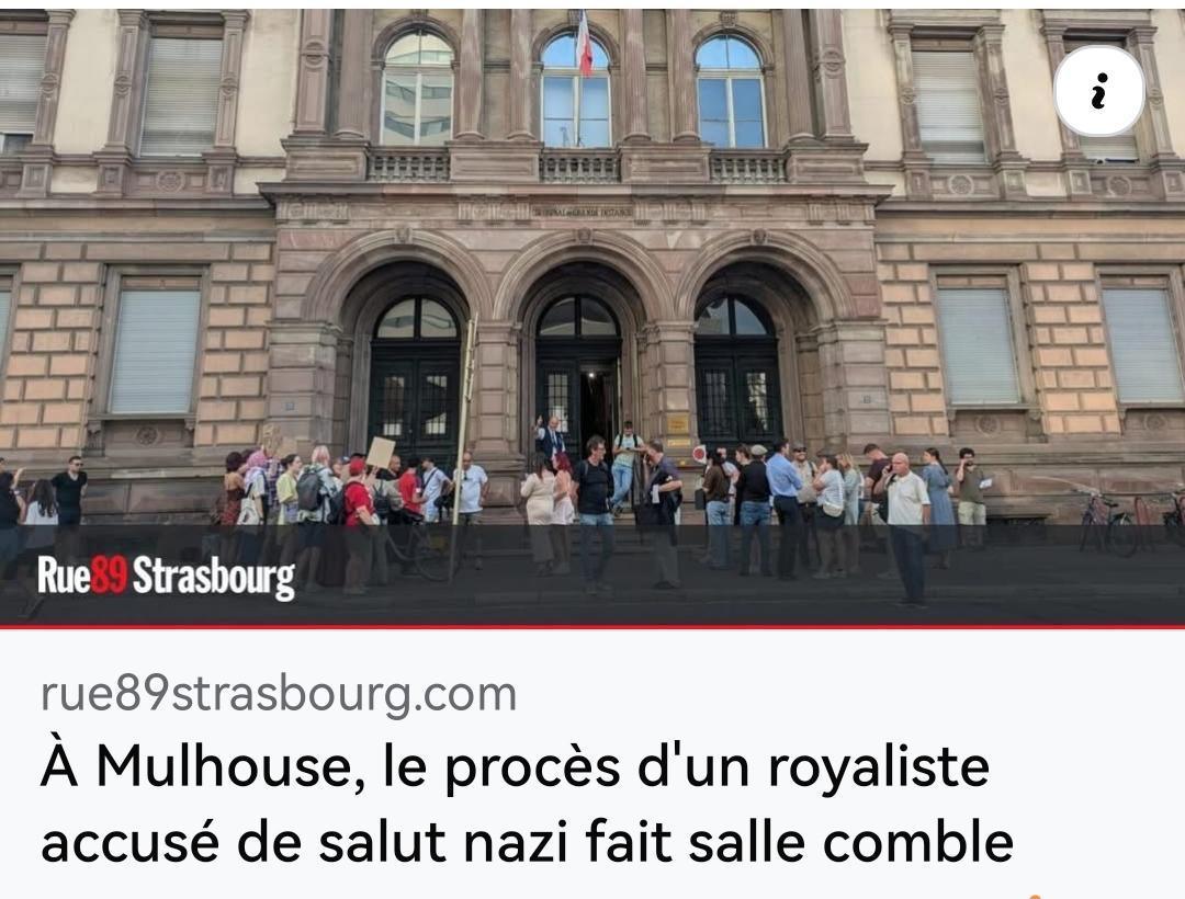 À Mulhouse, le procès d’un royaliste accusé de salut nazi fait salle comble