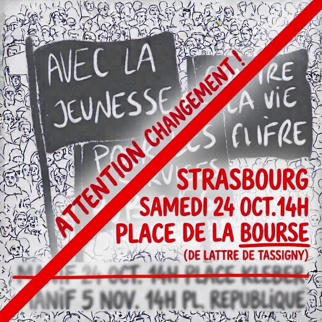 Attention : changement de lieu de départ pour la manif de demain 