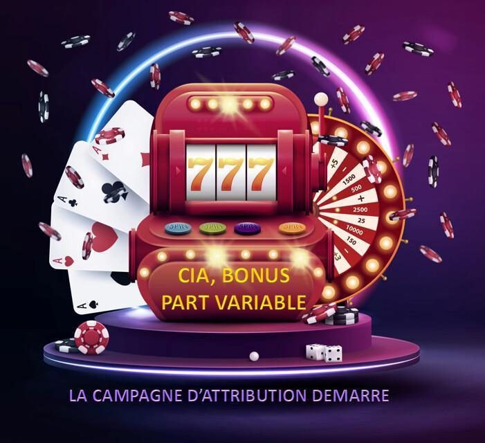 LANCEMENT DE LA CAMPAGNE D’ATTRIBUTION DES CIA, BONUS ET PARTS VARIABLES LANCEMENT DE LA CAMPAGNE D’ATTRIBUTION DES CIA, BONUS ET PARTS VARIABLES